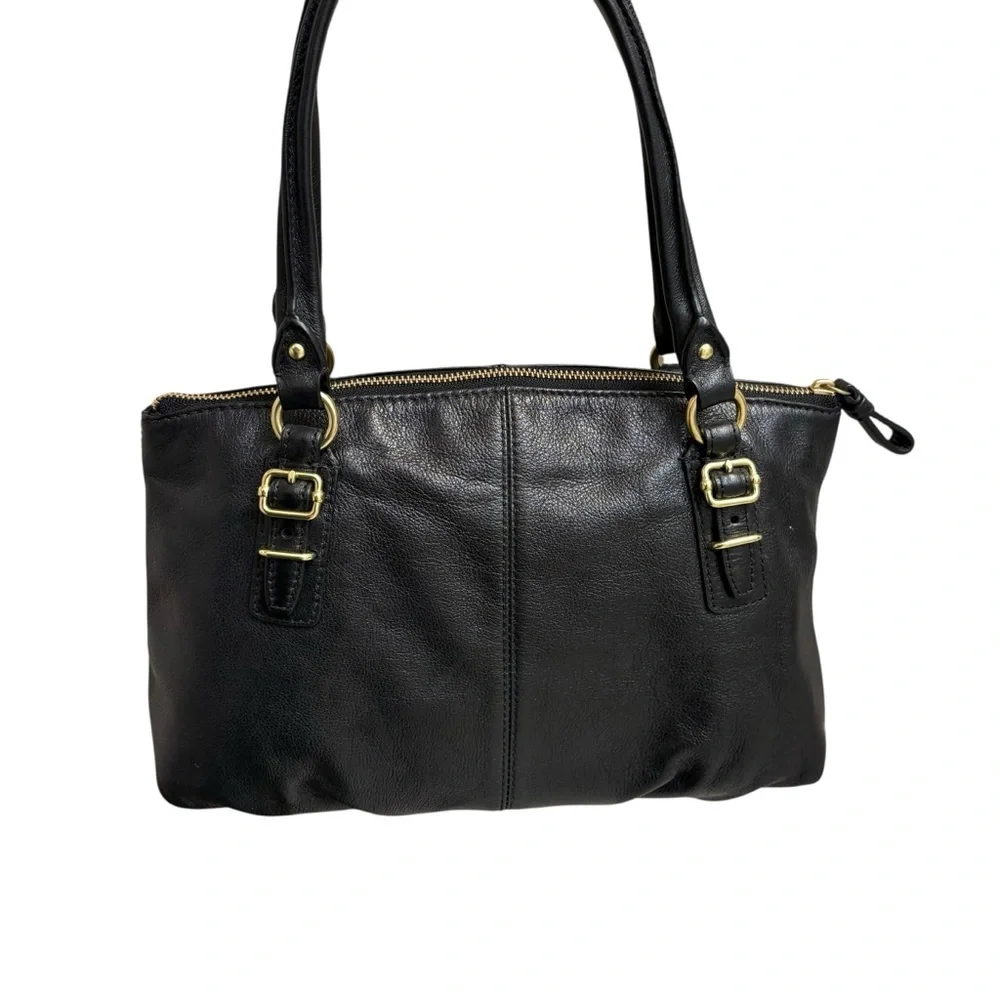 Coach black leather small Madison satchel